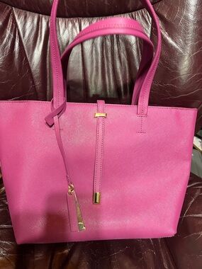 Vince Camino Purple Leather Tote Bag